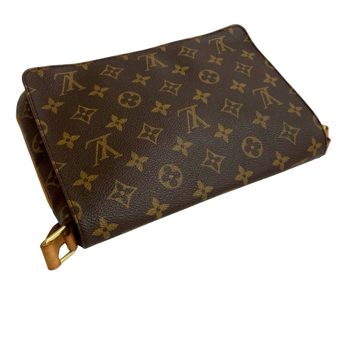 LOUIS VUITTON Shoulder Bag M51257 Epi Leather Brown Monogram Musette tango short Women Used Authentic