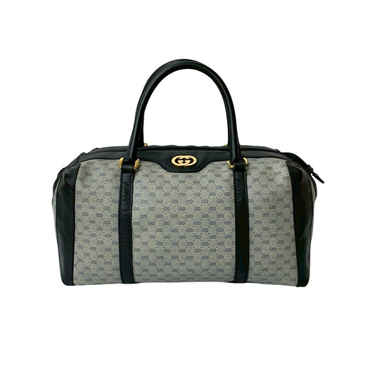 GUCCI Handbag leather Navy