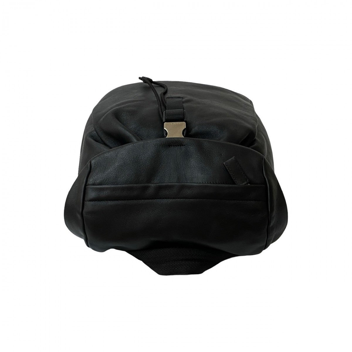 PRADA Backpack leather black PRADA logo Metal mens(Unisex) Used Authentic