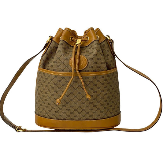 GUCCI Shoulder Bag leather Brown