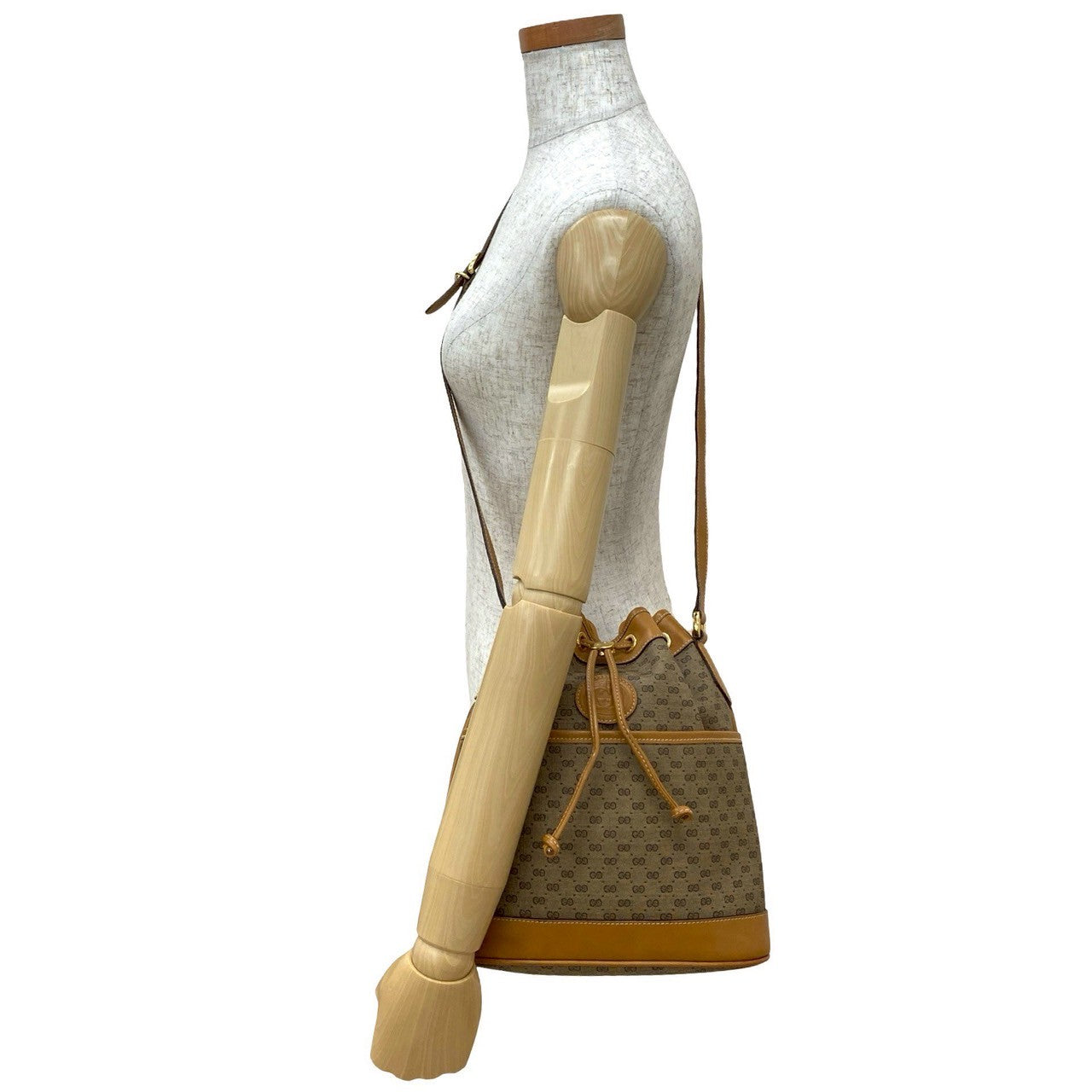 GUCCI Shoulder Bag leather Brown