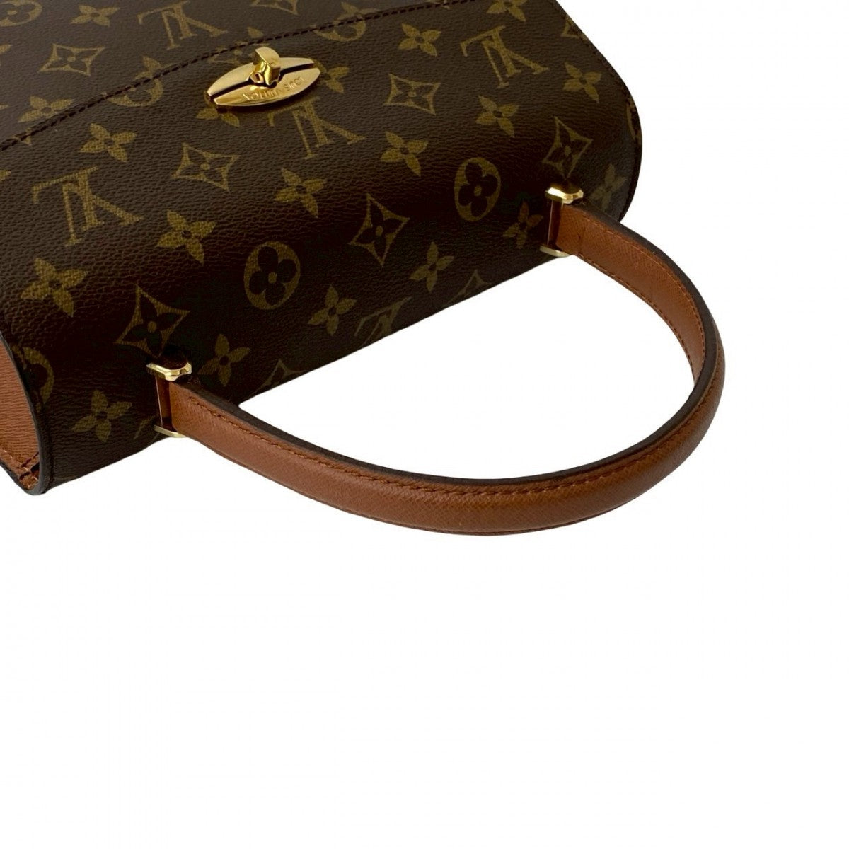 LOUIS VUITTON Handbag M51379 Leather, PVC Brown Monogram Malesherbes Women Used Authentic