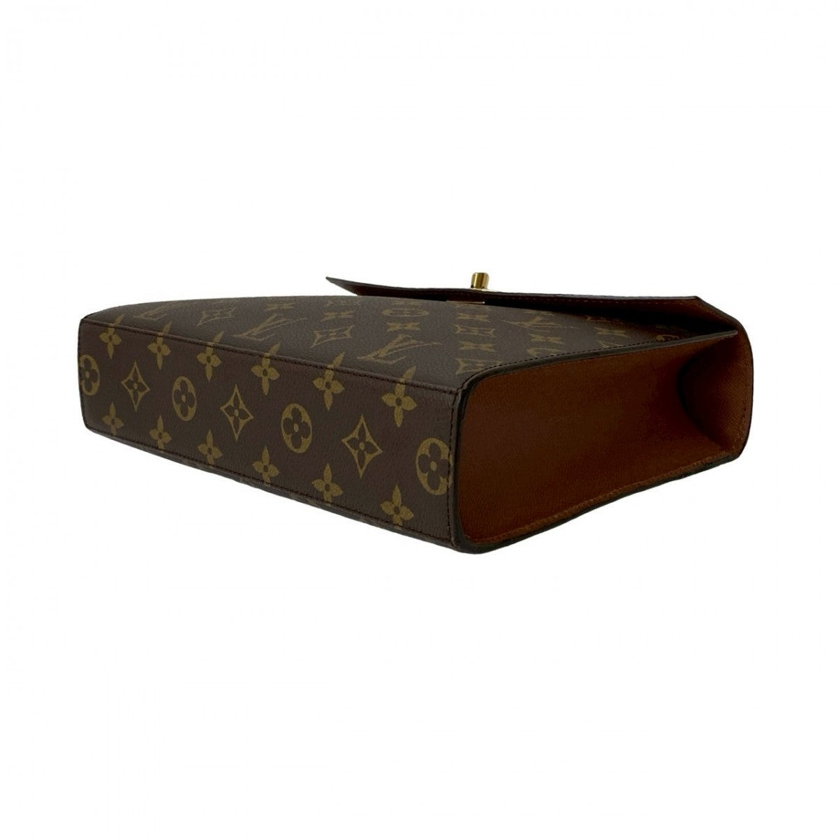 LOUIS VUITTON Handbag M51379 Leather, PVC Brown Monogram Malesherbes Women Used Authentic