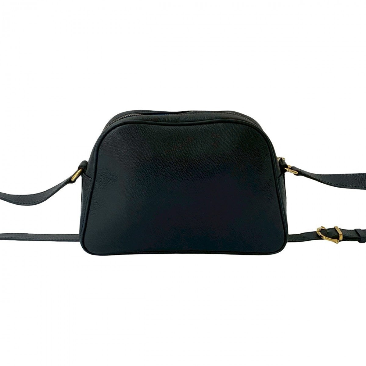 CELINE Shoulder Bag leather Navy Triomphe logo Metal mens(Unisex) Used Authentic