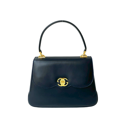 GUCCI Handbag leather Navy