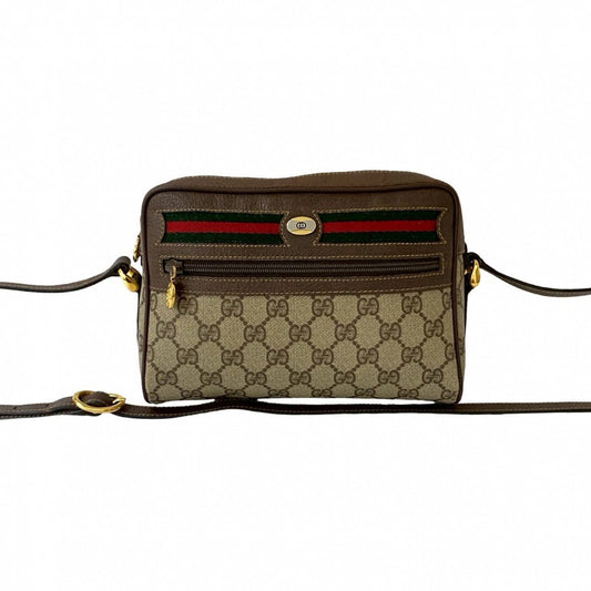 GUCCI Shoulder Bag leather Brown Sherry line