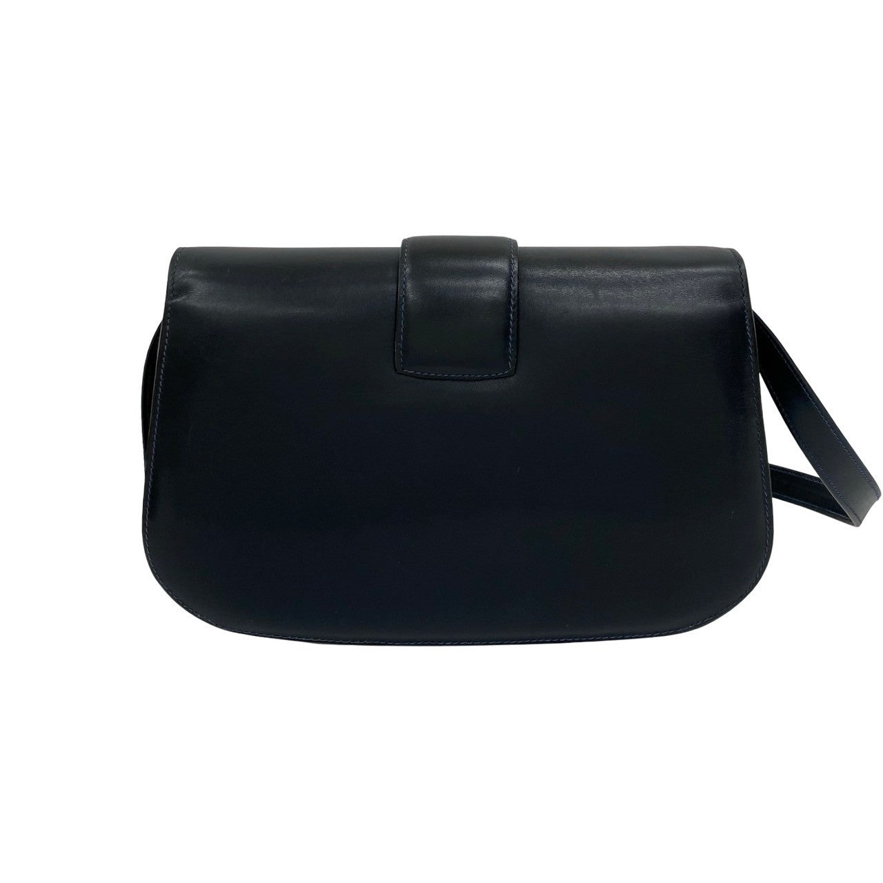 GUCCI Shoulder Bag leather Navy Horsebit