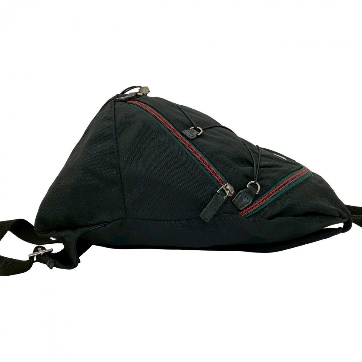 GUCCI Backpack Nylon, Leather black Sherry line Women(Unisex) Used Authentic