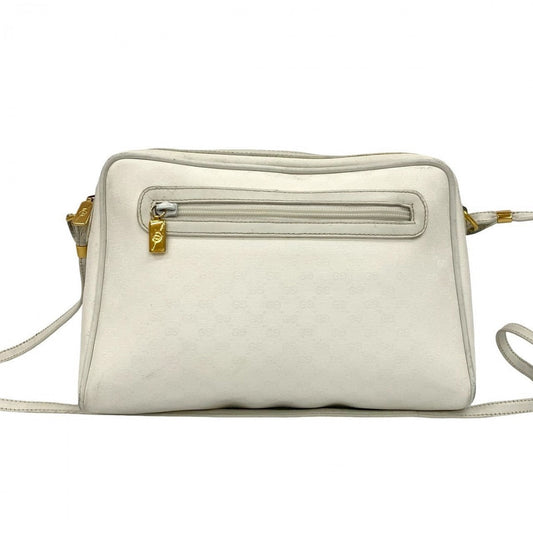 GUCCI Shoulder Bag leather white