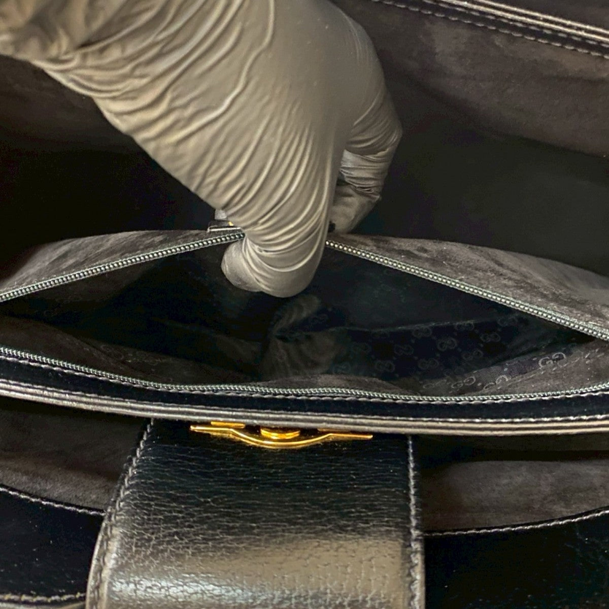GUCCI Tote Bag leather black