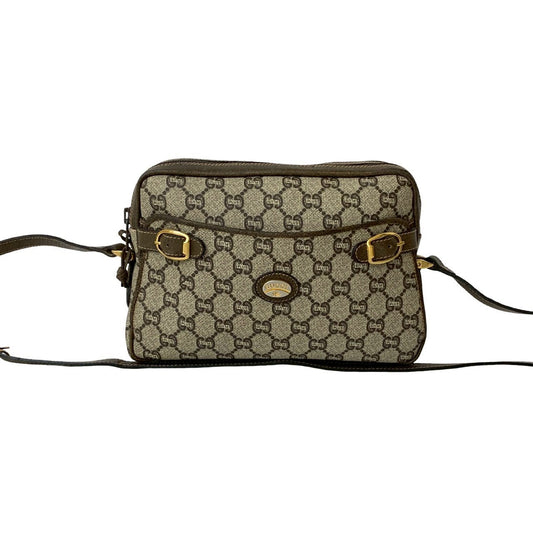 GUCCI Shoulder Bag leather Brown