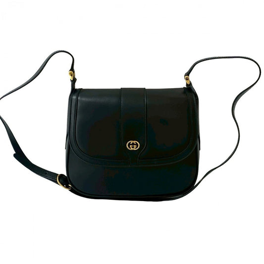 GUCCI Shoulder Bag leather black