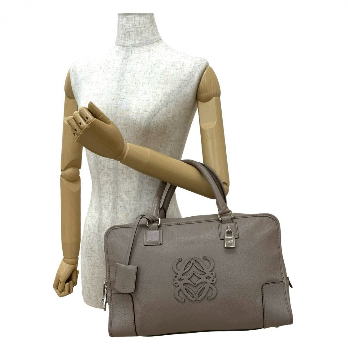 LOEWE Handbag leather beige Amazona 36
