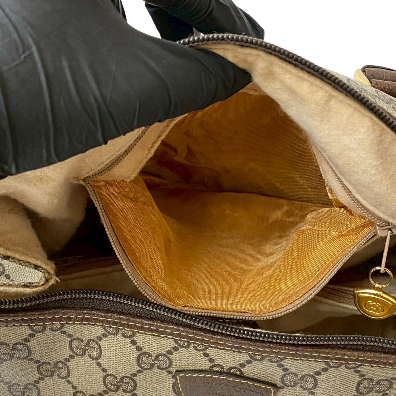 GUCCI Handbag leather Brown