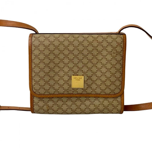 CELINE Shoulder Bag leather Brown