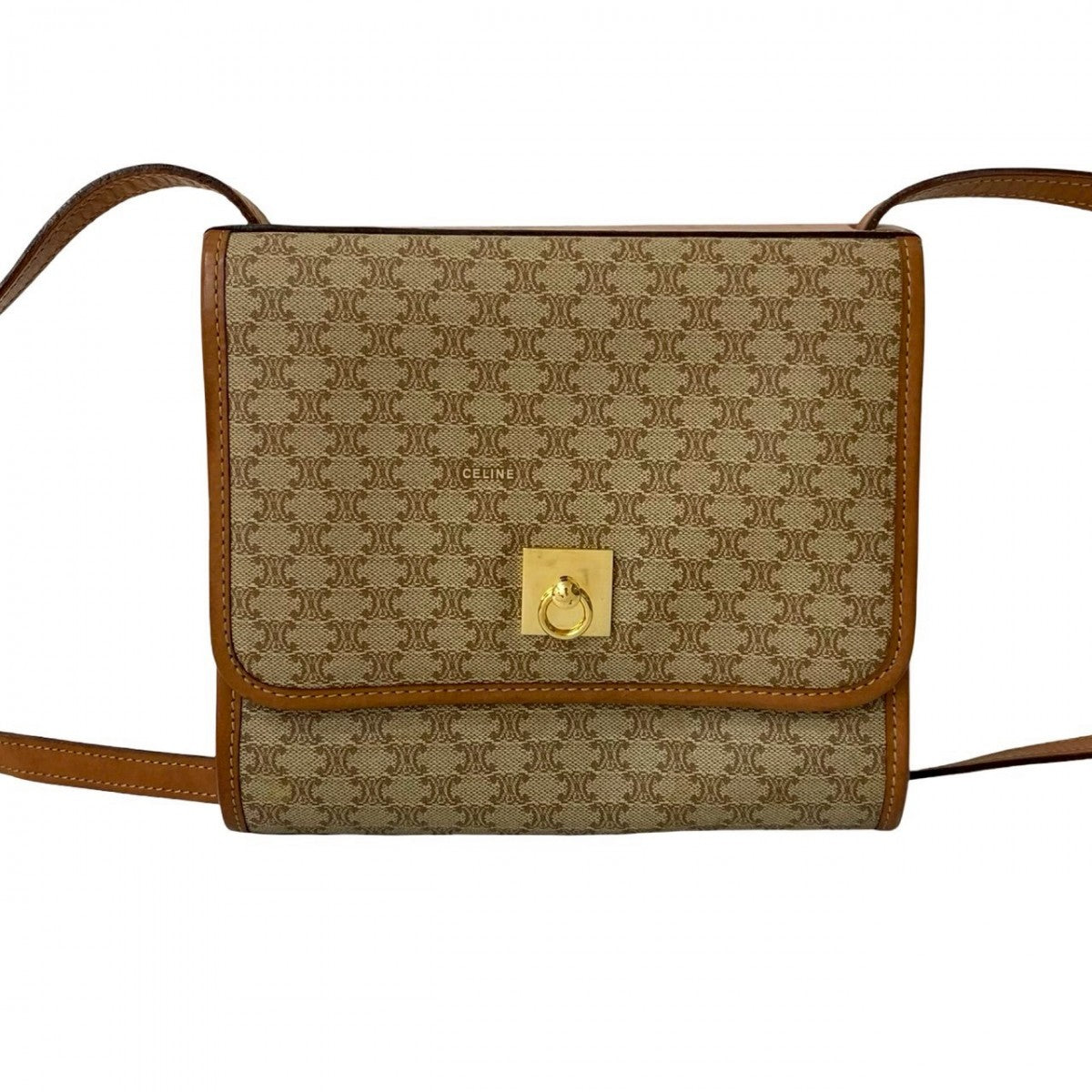CELINE Shoulder Bag leather Brown
