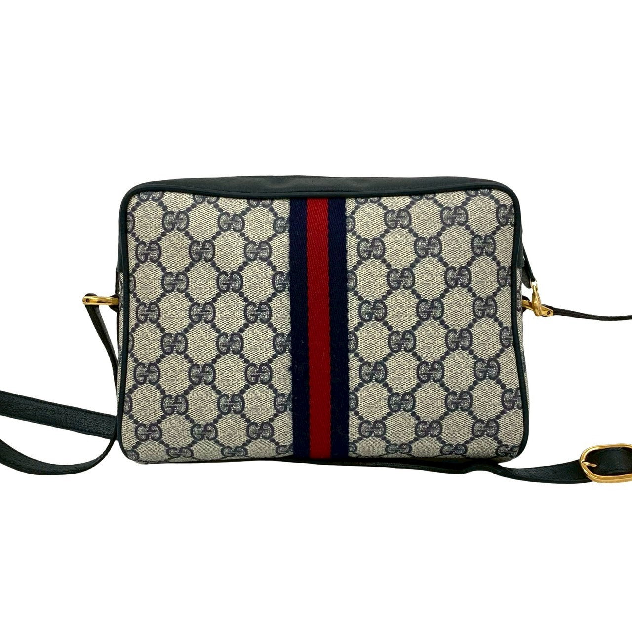 GUCCI Shoulder Bag leather black Sherry line
