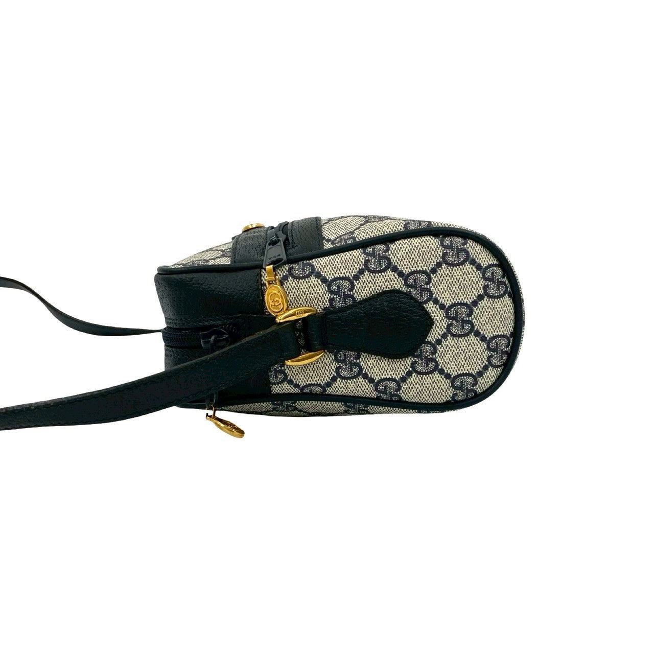 GUCCI Shoulder Bag leather black Sherry line