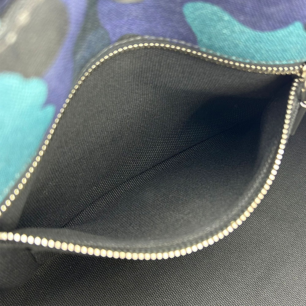 PRADA Handbag B2642B canvas Blue type Canapa Women Used Authentic