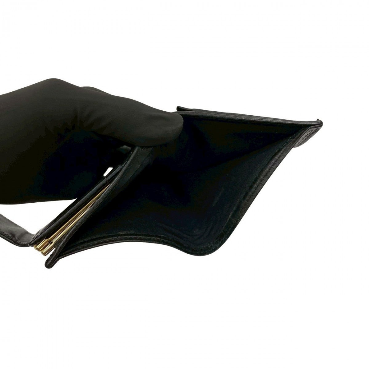 CELINE Bifold Wallet leather black