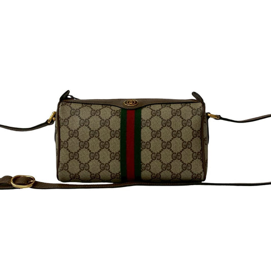 GUCCI Shoulder Bag leather Brown Sherry line