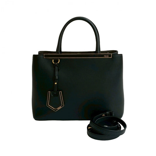 FENDI Shoulder Bag leather black Petite to Jules