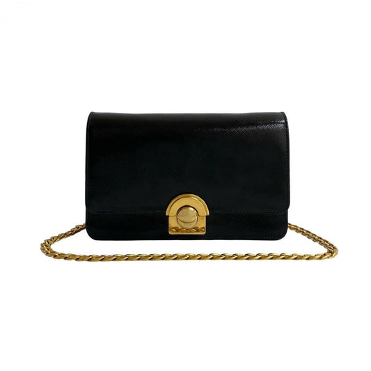 PRADA Shoulder Bag leather black