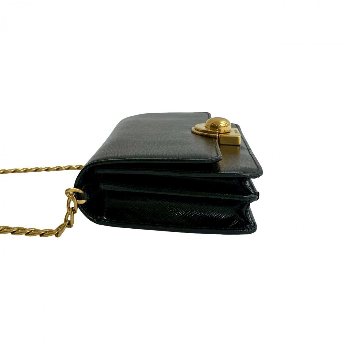 PRADA Shoulder Bag leather black