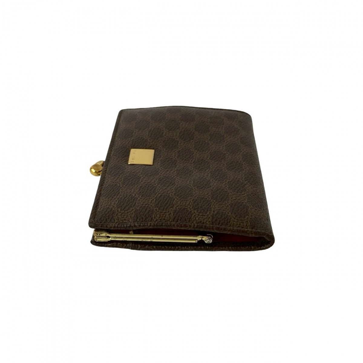 CELINE Coin case leather Brown