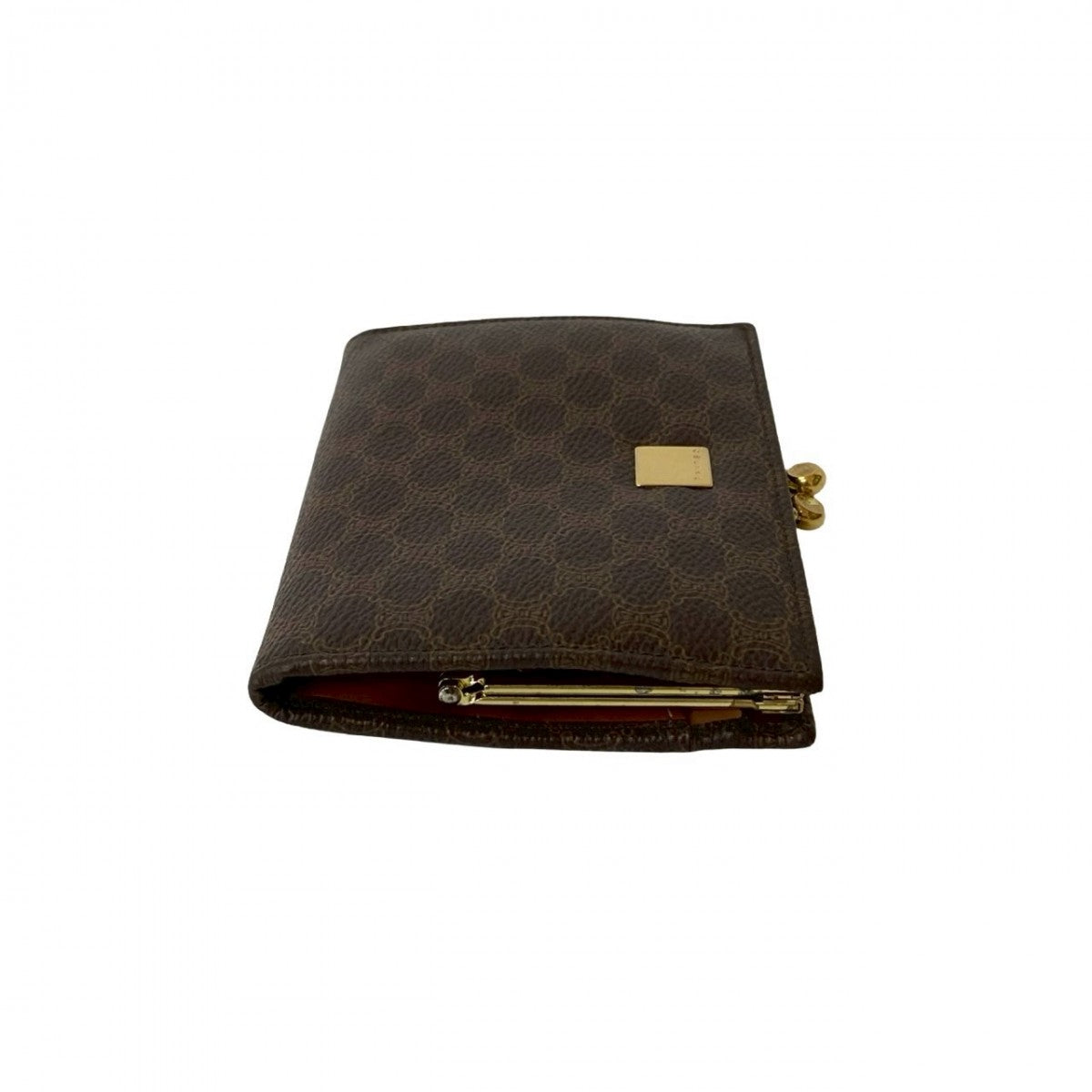 CELINE Coin case leather Brown