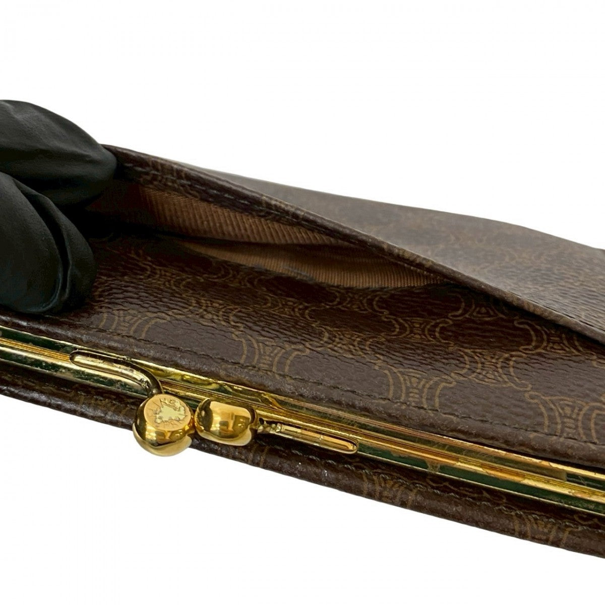 CELINE Coin case leather Brown