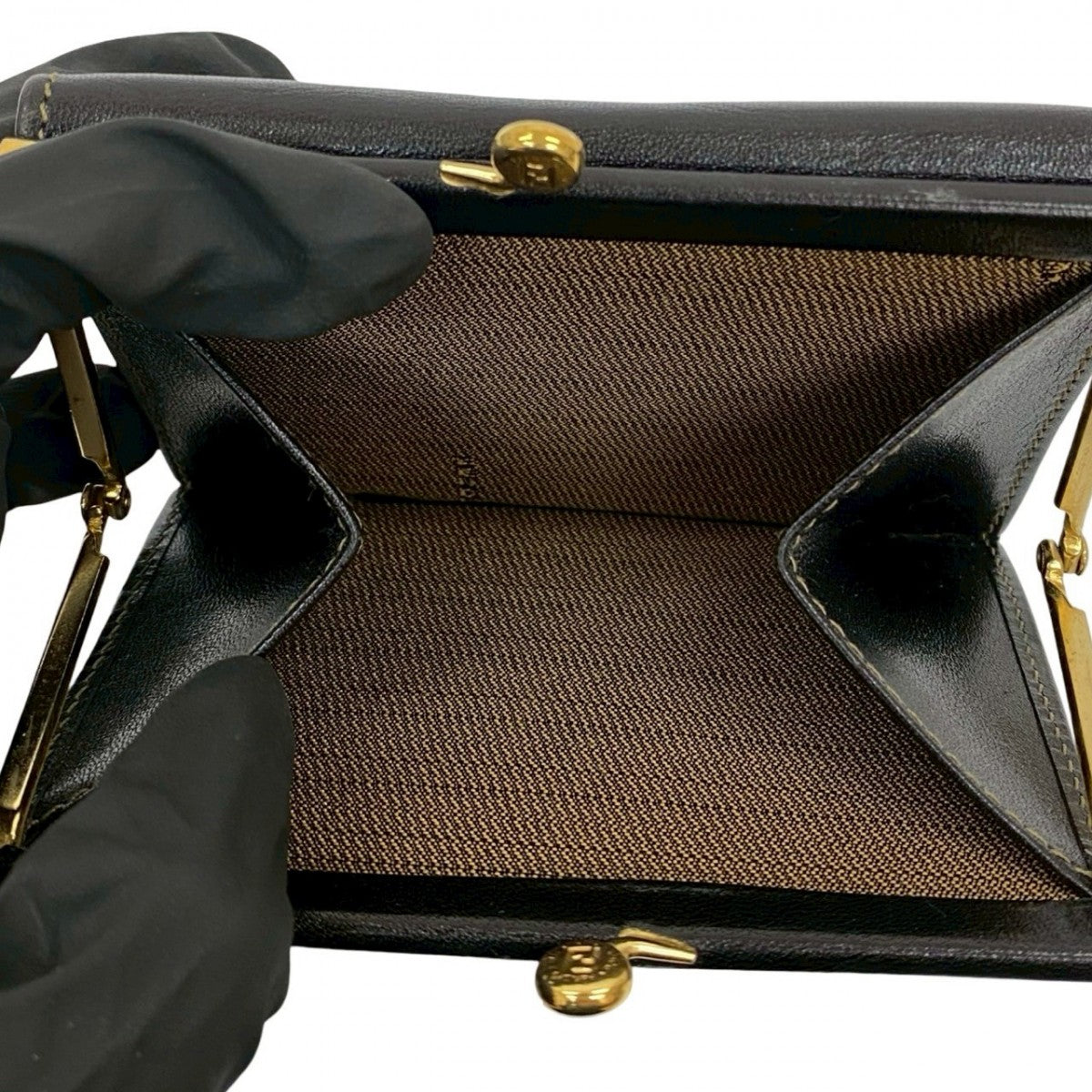 FENDI Tri-fold wallet leather black