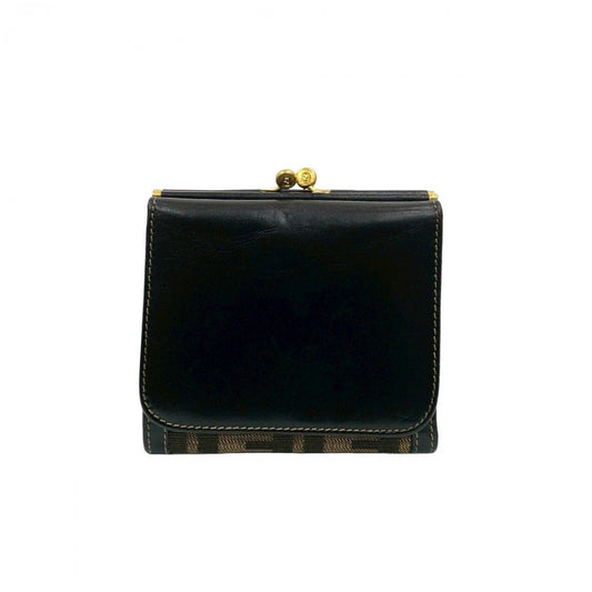 FENDI Tri-fold wallet leather black