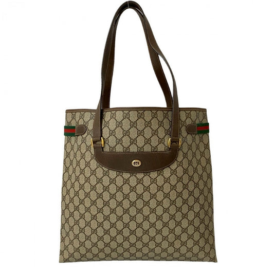 GUCCI Tote Bag leather Brown Sherry line