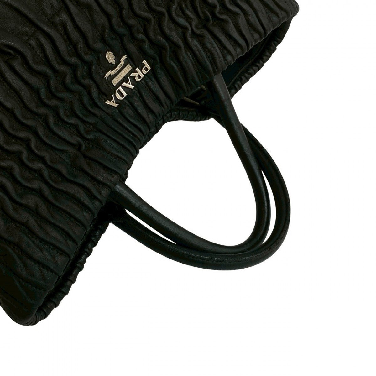 PRADA Shoulder Bag leather black