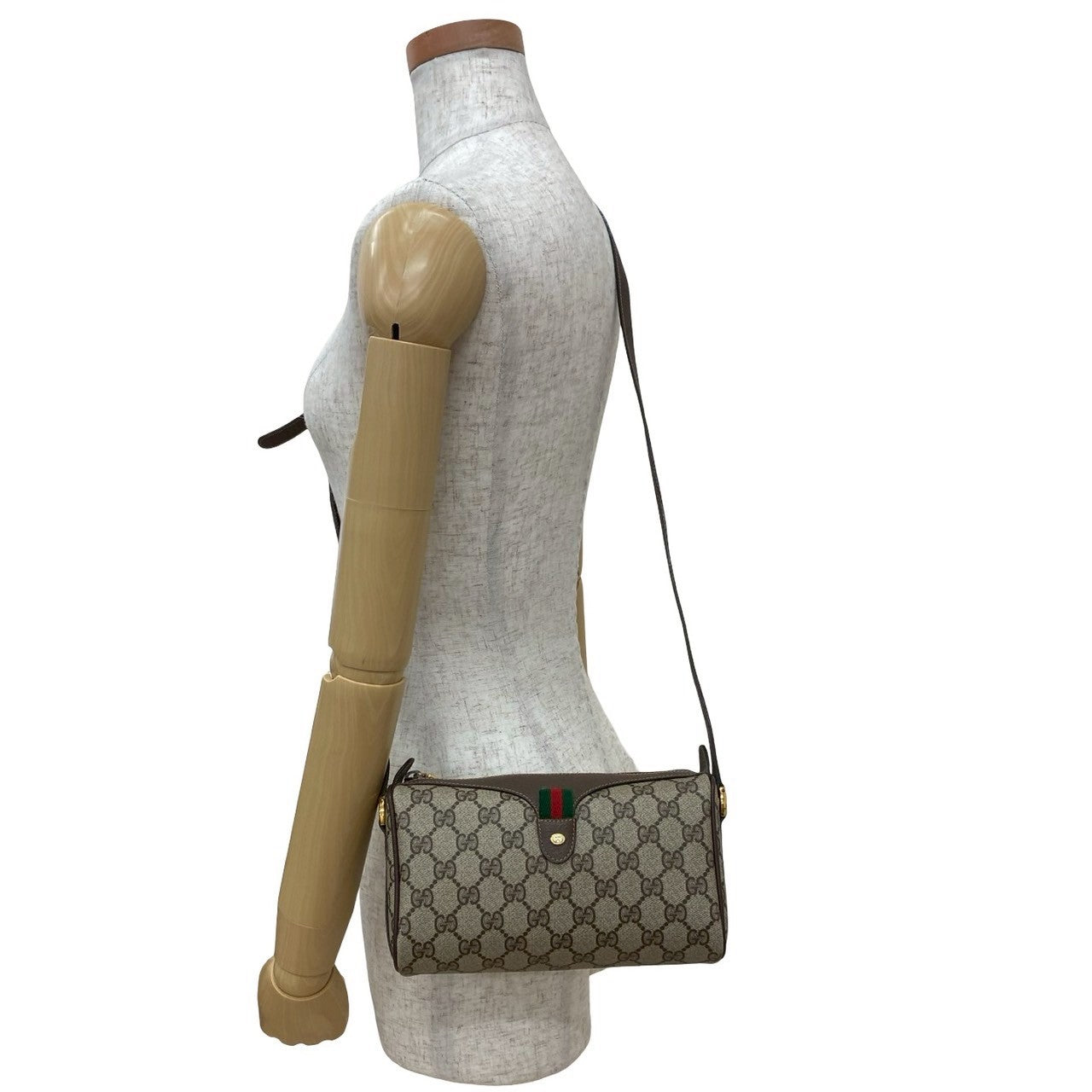 GUCCI Shoulder Bag leather Brown Sherry line