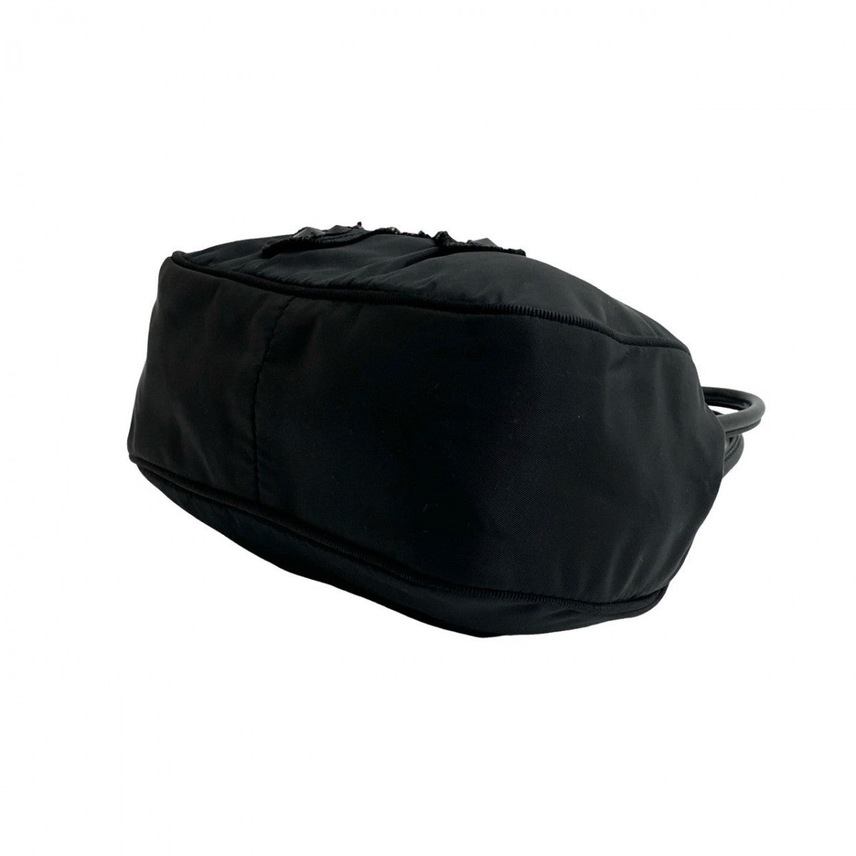 PRADA Handbag leather black Evening Bear