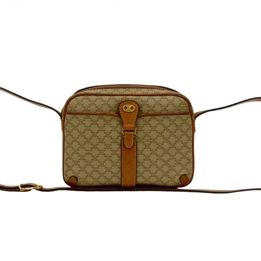 CELINE Shoulder Bag leather beige