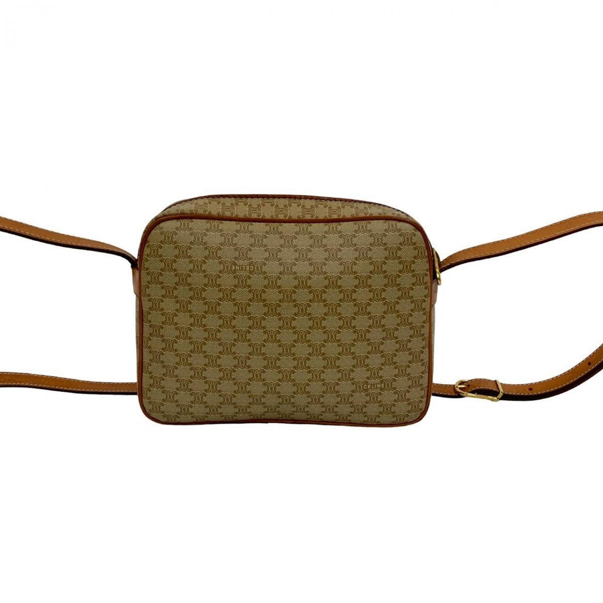 CELINE Shoulder Bag leather beige