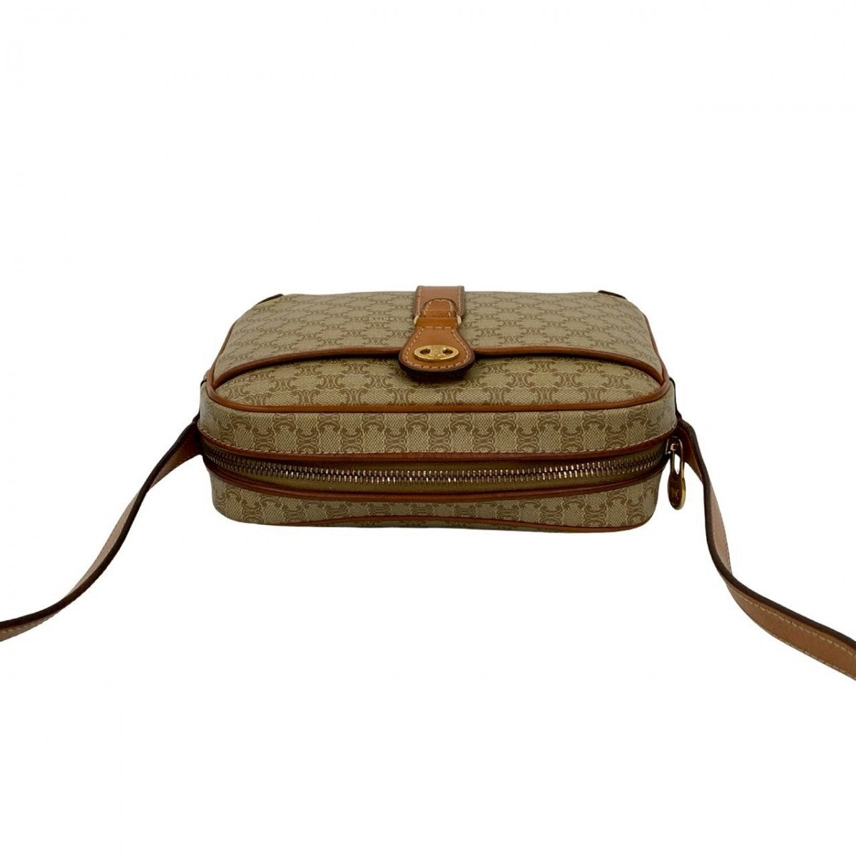 CELINE Shoulder Bag leather beige