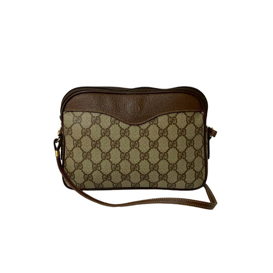 GUCCI Shoulder Bag leather Brown