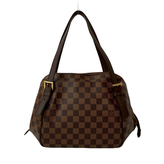 LOUIS VUITTON Tote Bag leather Brown Damier Belem MM