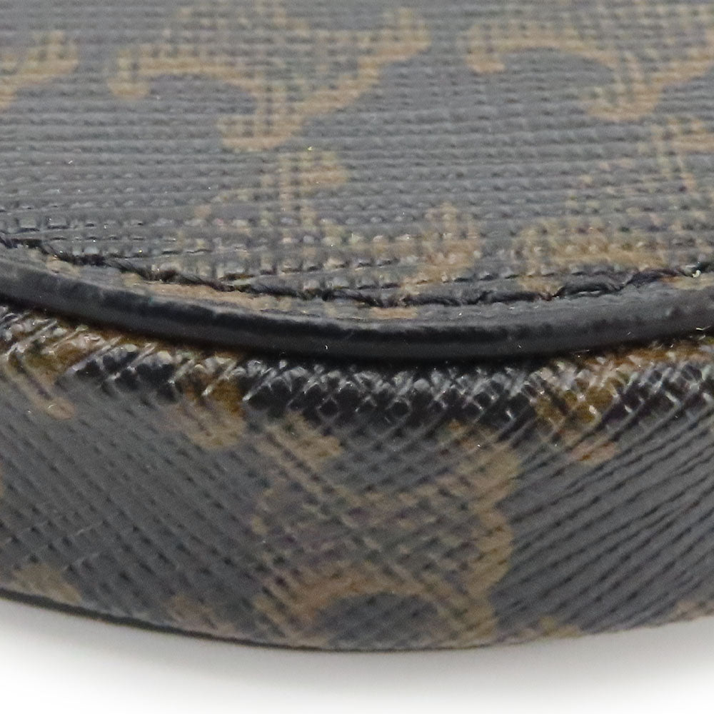 CELINE Coin case 10D222BQ3.38NO PVC, Leather black Triomphe Women Used Authentic
