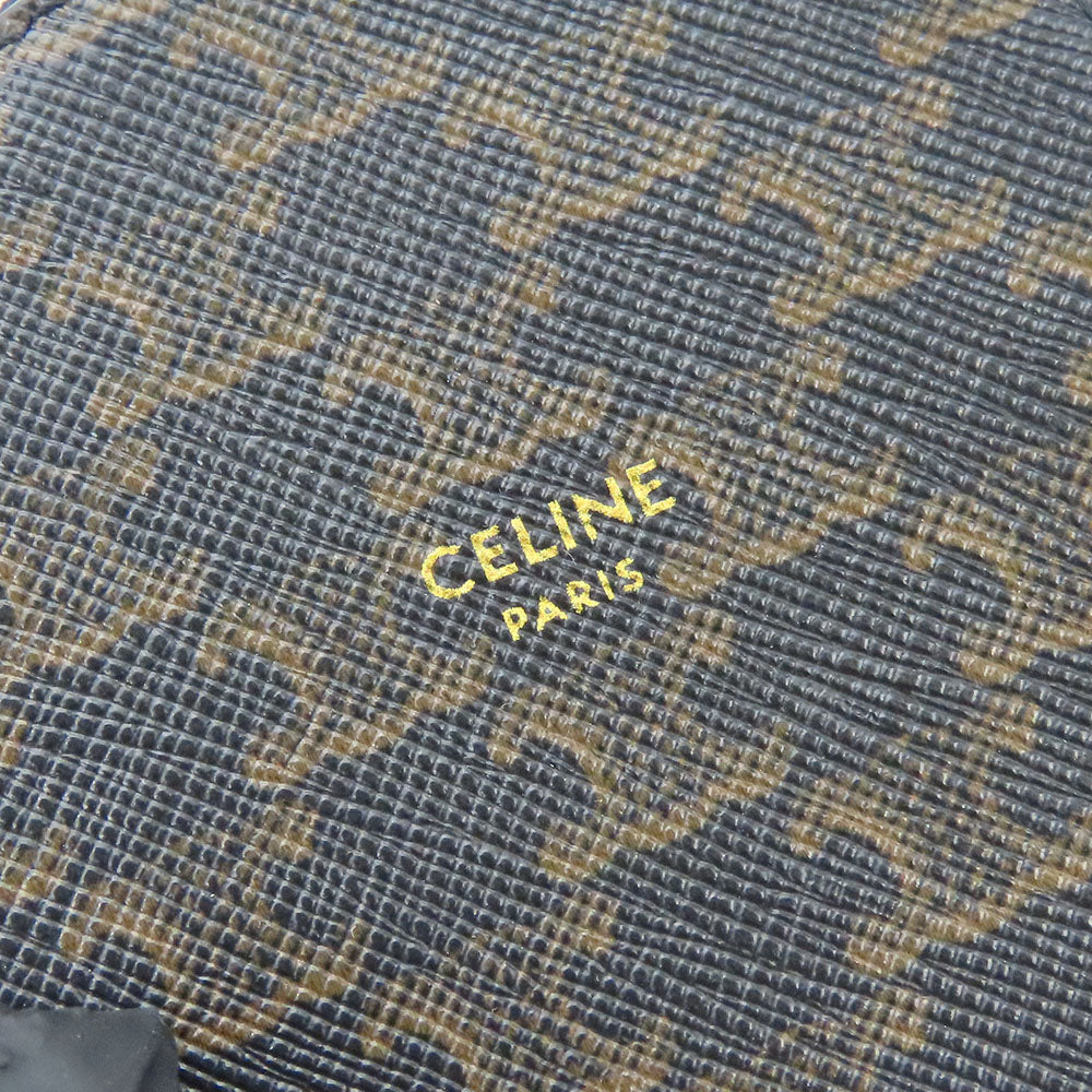 CELINE Coin case 10D222BQ3.38NO PVC, Leather black Triomphe Women Used Authentic