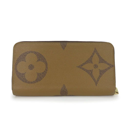 LOUIS VUITTON Long Wallet Purse M69353 monogram giant reverse Brown Zippy wallet Women Used Authentic