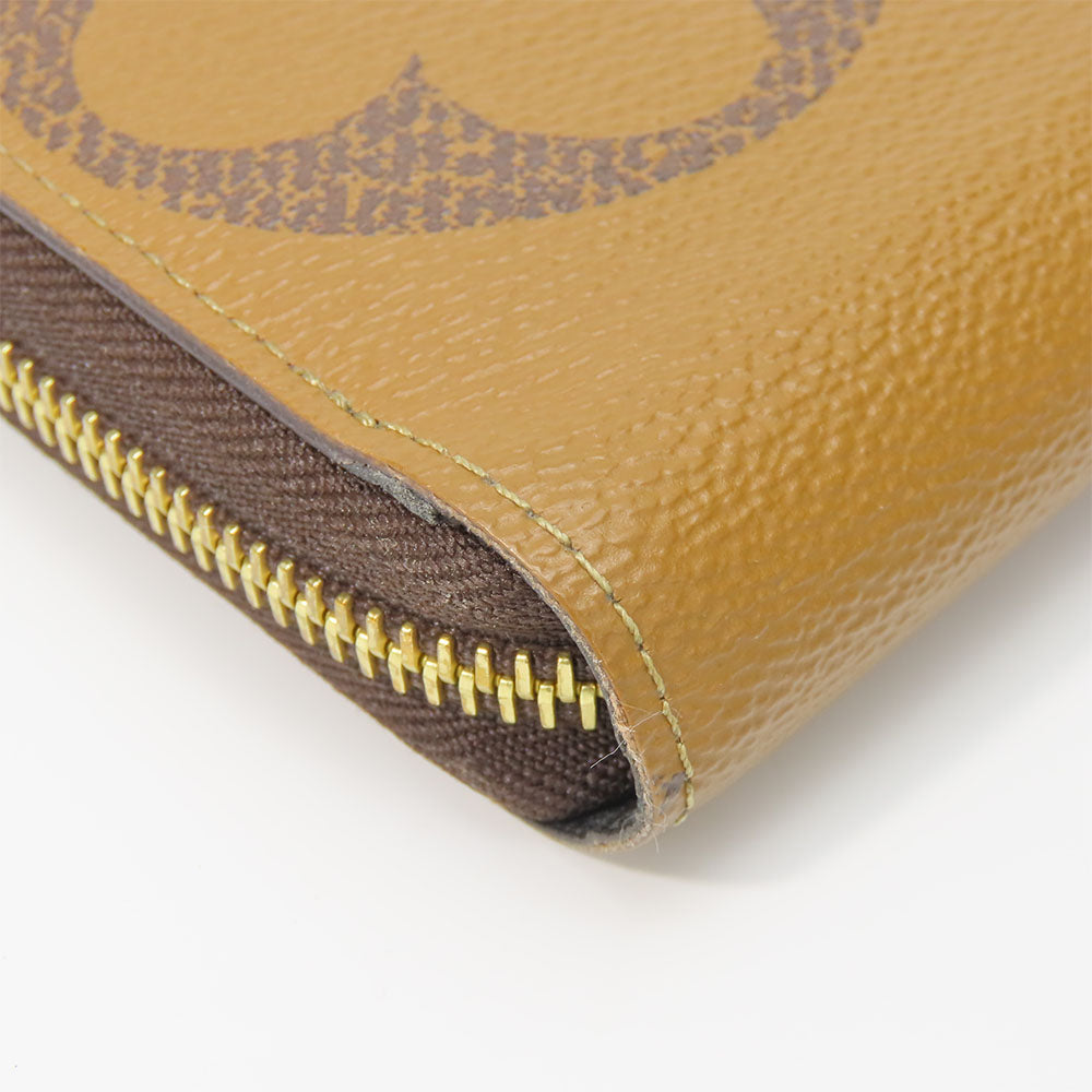LOUIS VUITTON Long Wallet Purse M69353 monogram giant reverse Brown Zippy wallet Women Used Authentic