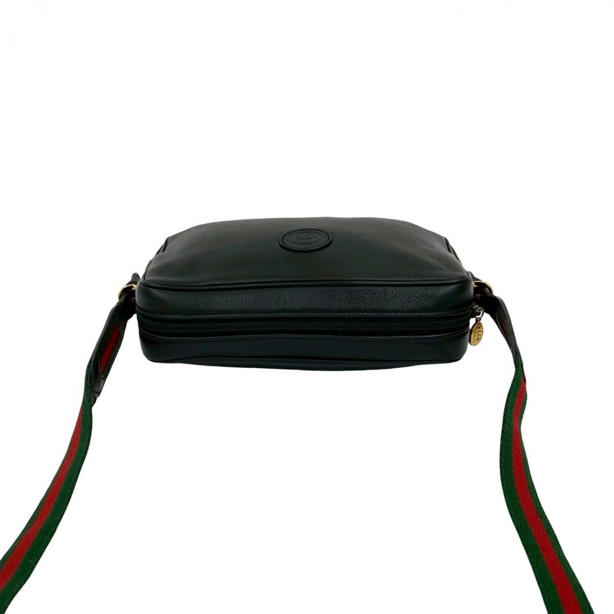 GUCCI Shoulder Bag leather black Sherry line