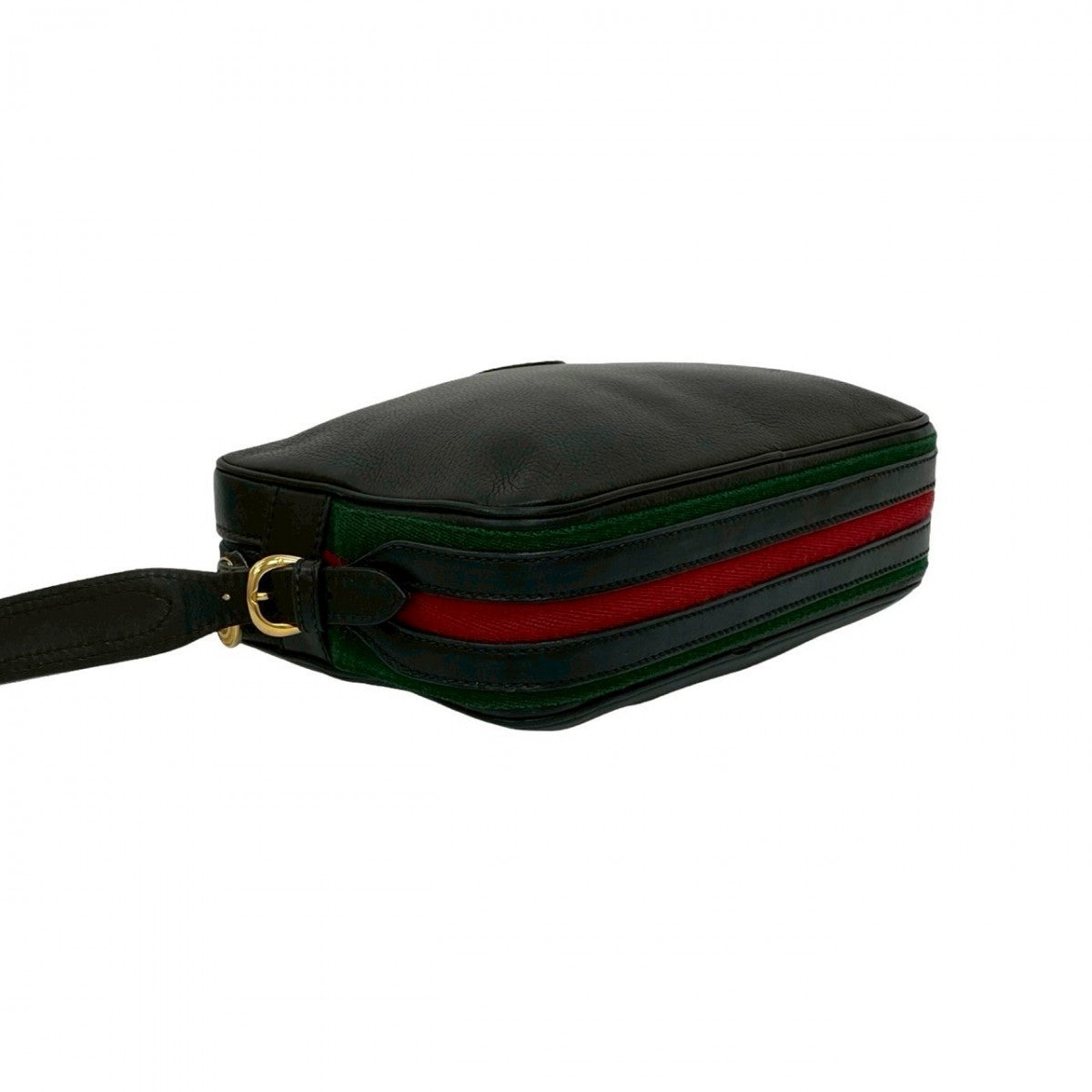 GUCCI Shoulder Bag leather black Sherry line