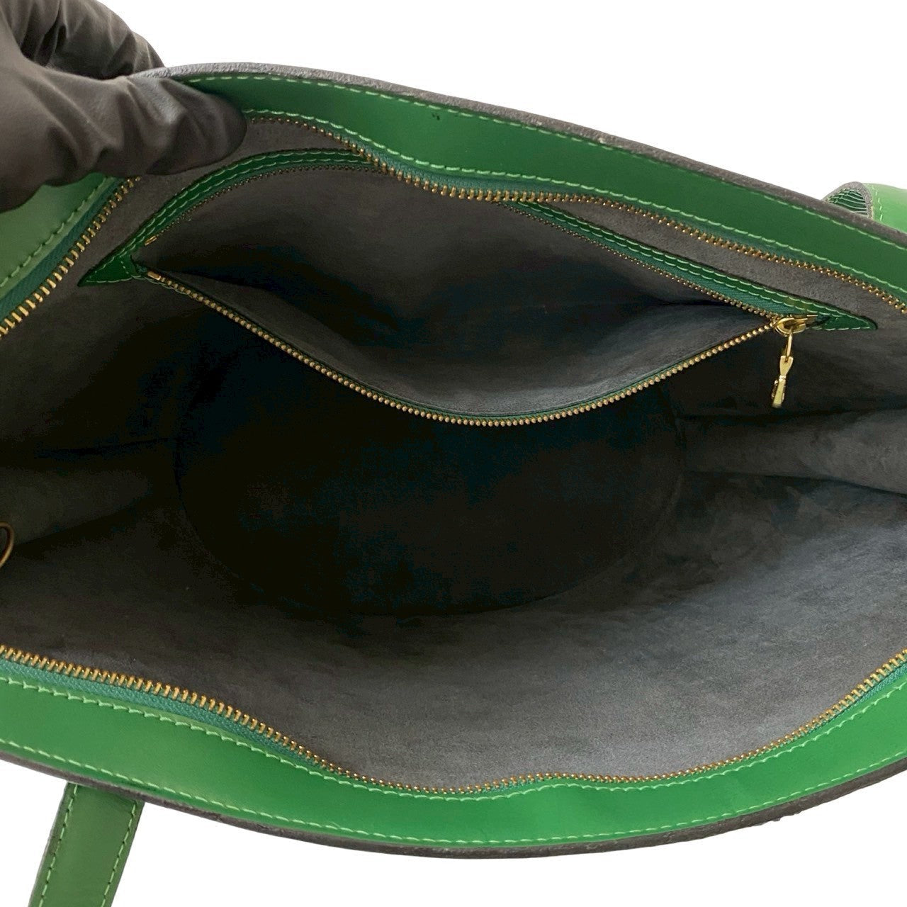 LOUIS VUITTON Tote Bag Epi Leather green Epi Sunjack shopping