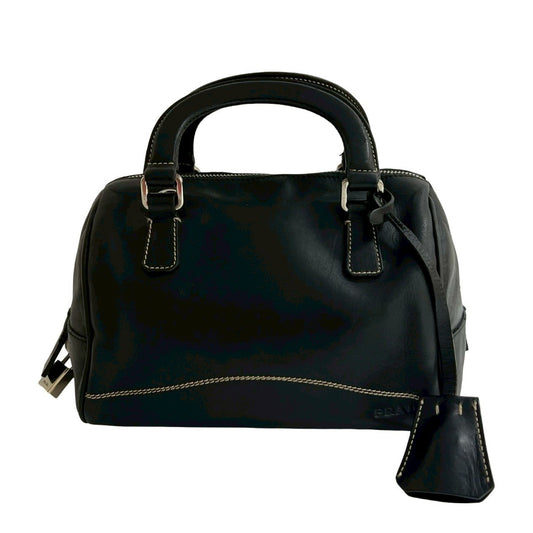 PRADA Handbag leather black